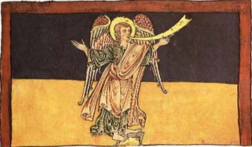 Detail of the seventh Angel of the APocalypse  Proclaiming the Reign of the Lord